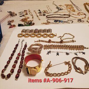 11 Bracelets & 1necklace, items # A-906-917, wt . 479 grams.